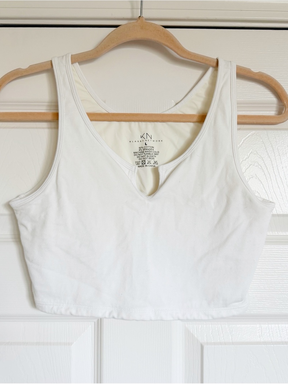 Klassy Network White Crop Tank Brami Top